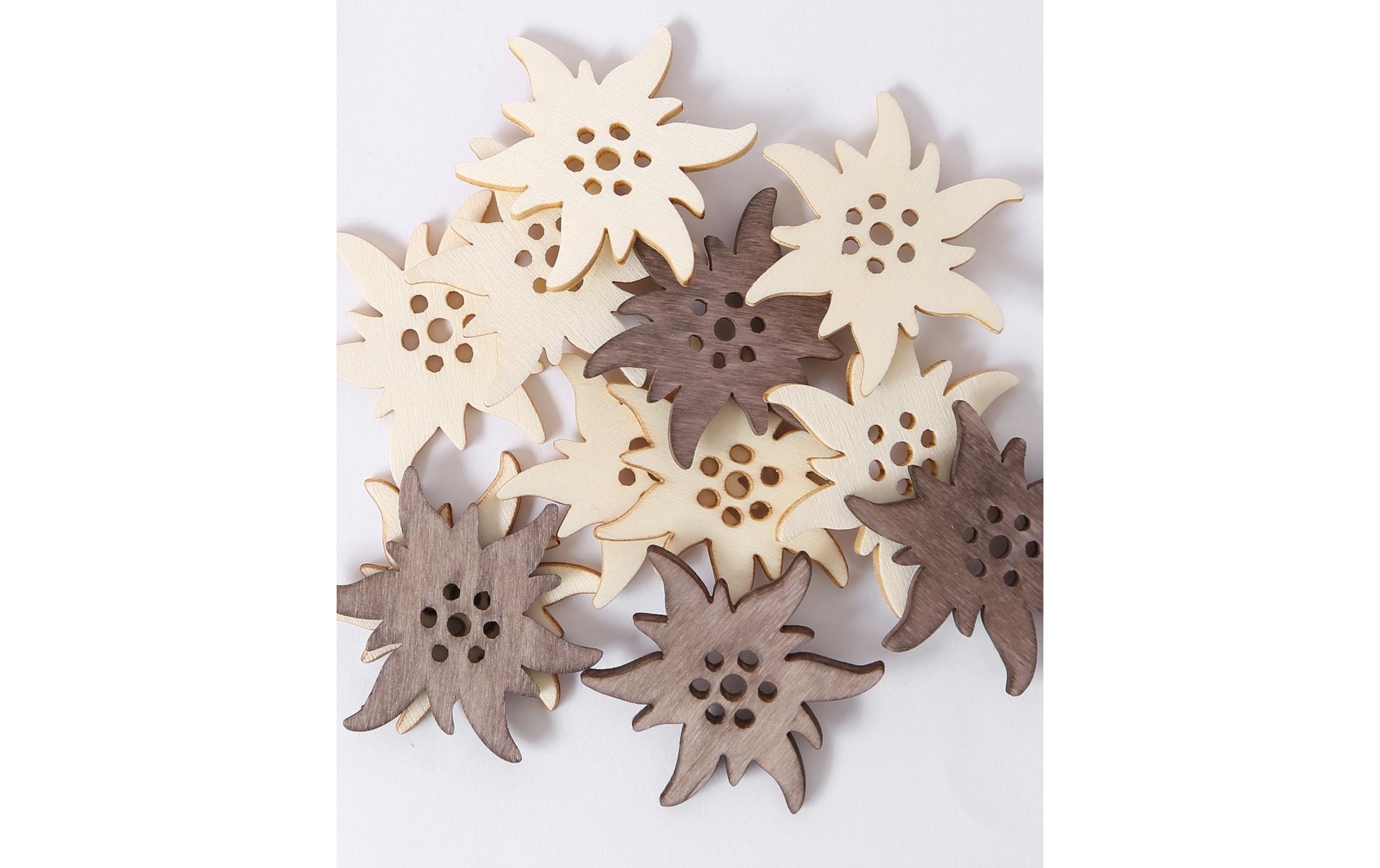 Streudeko Edelweiss 4 cm 12 StückEdelweiss Streuteile