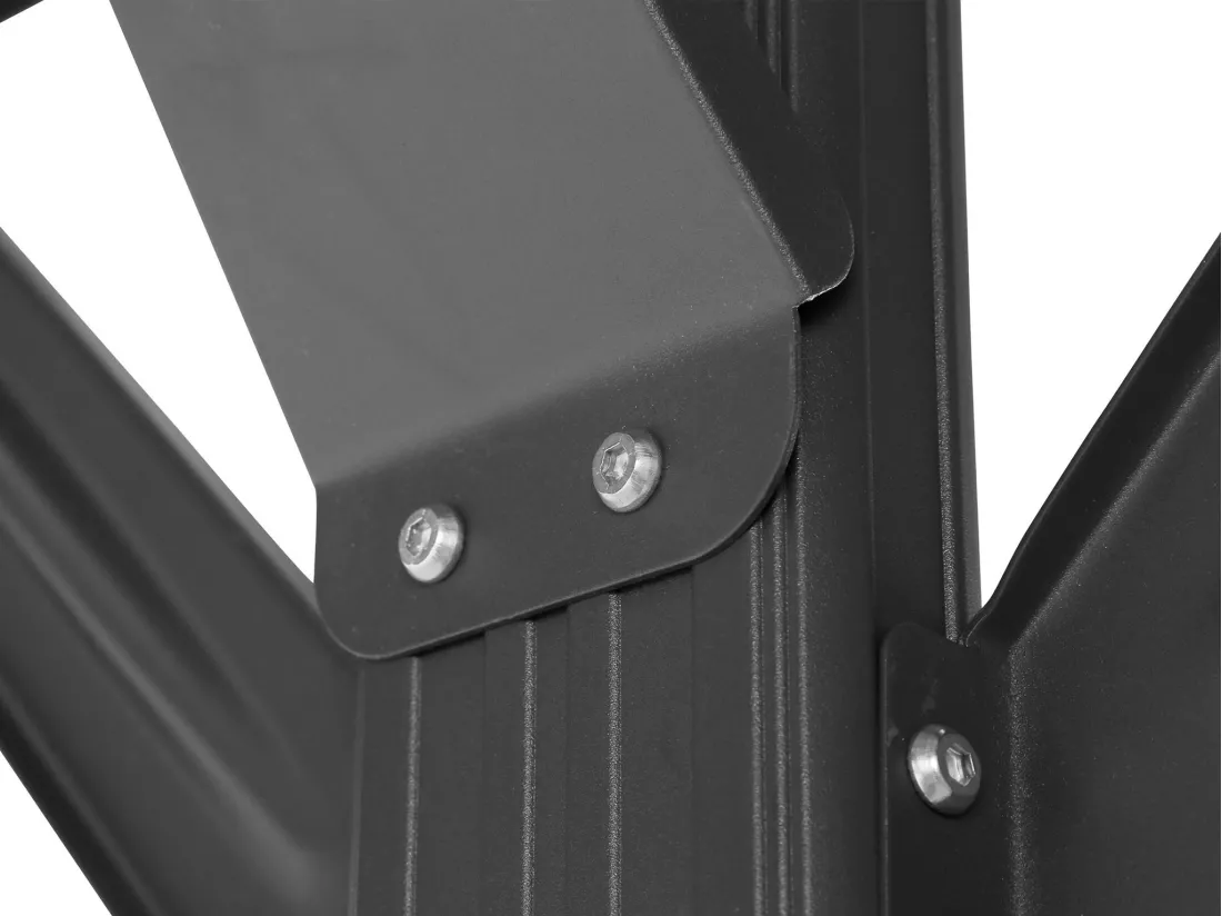 Carport pergola double autoportant en aluminium - 2 voitures - 30 m² - Gris anthracite - BARESA