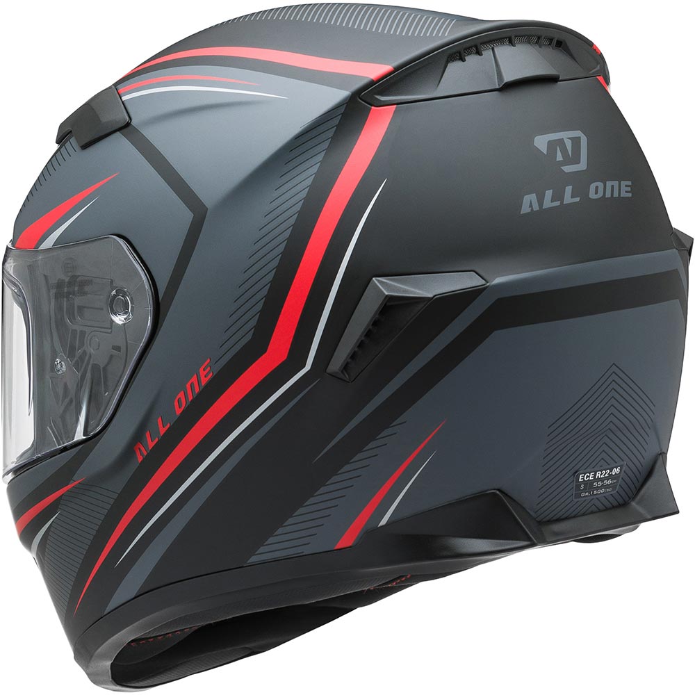 All One - Casque Horus Bold Evo Noir / Rouge