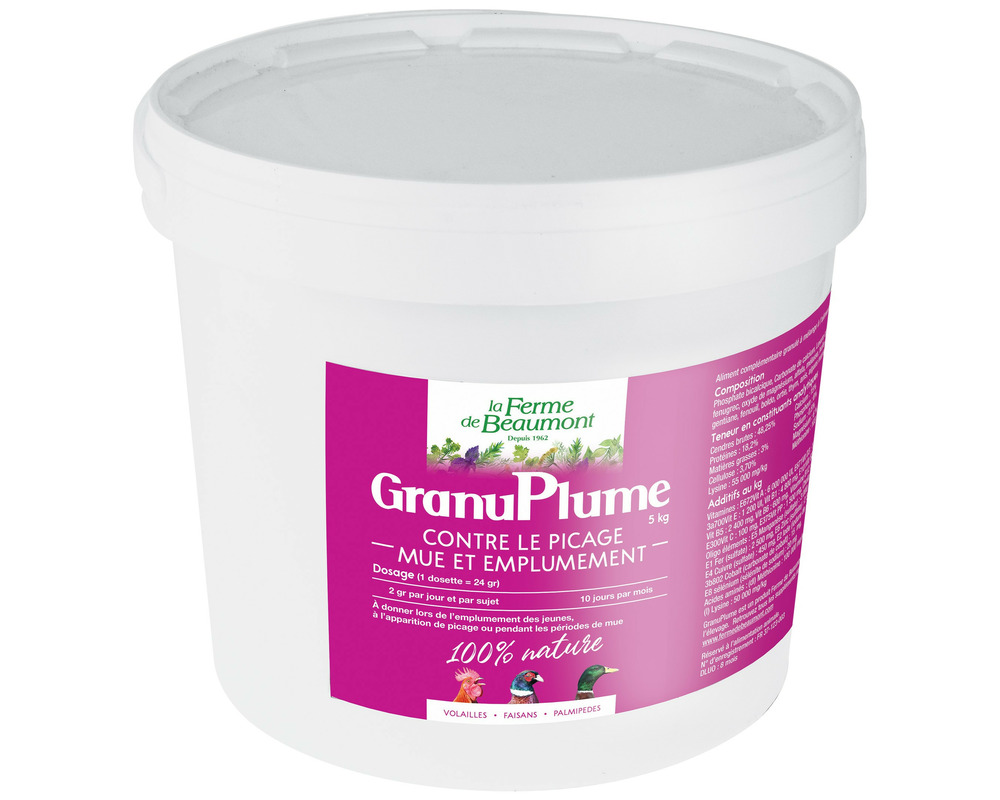 Granuplume 5 kg • mue et picage des poules • soin naturel en granulés