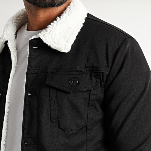 Veste Jean Interieur Mouton 1529 Denim Noir