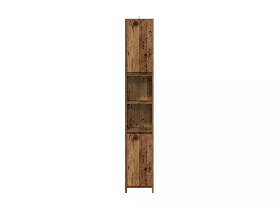 Armoire salle de bain vieux bois 30x30x183,5 cm bois ingénierie
