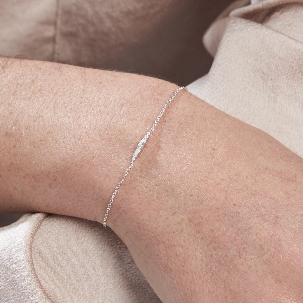 Bracelet Adriaan Argent Blanc Oxyde De Zirconium