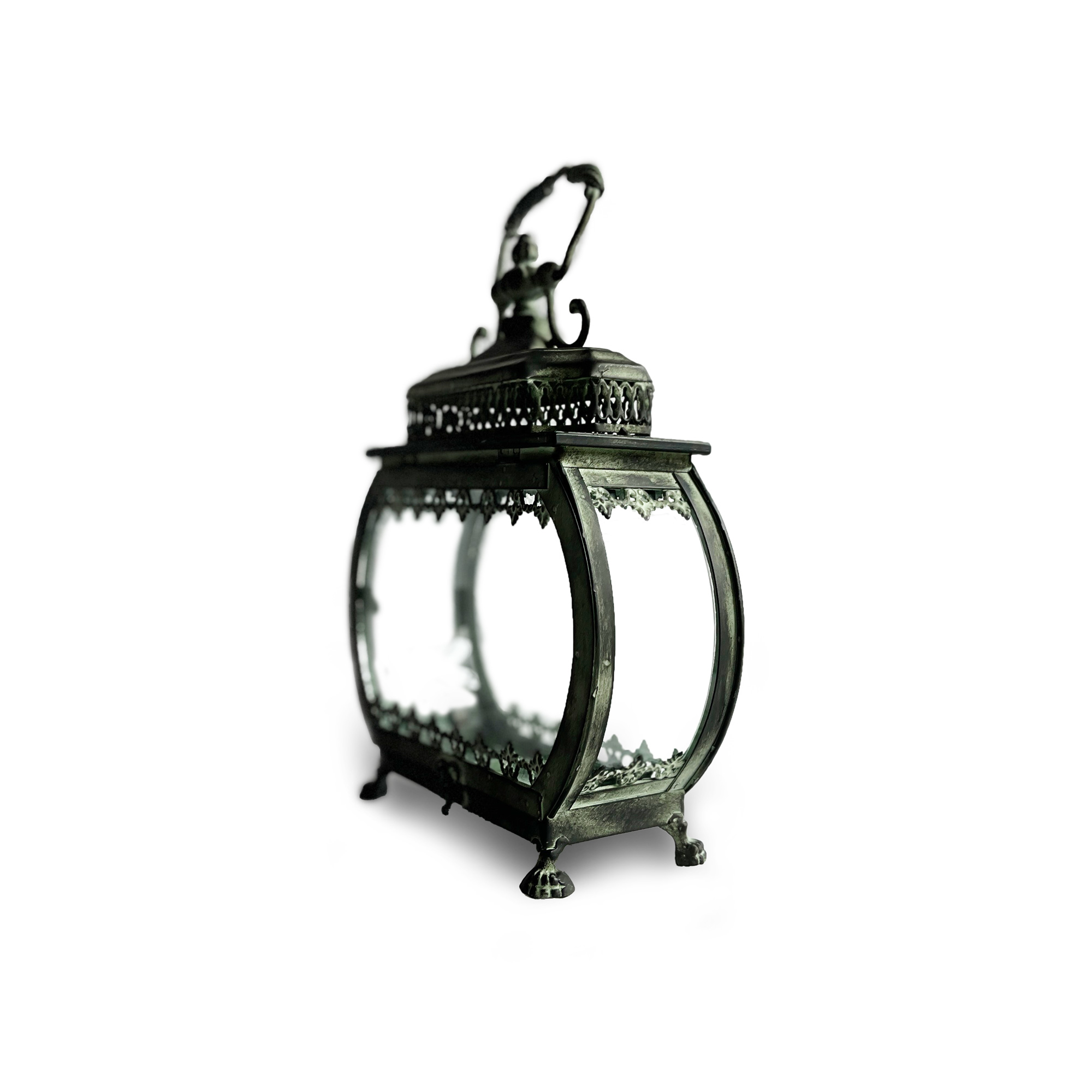 Laterne 'Henriette', aus Metall und Glas, H 30,5 cm, B 24 cm, L 10 cm von fischer's lagerhaus