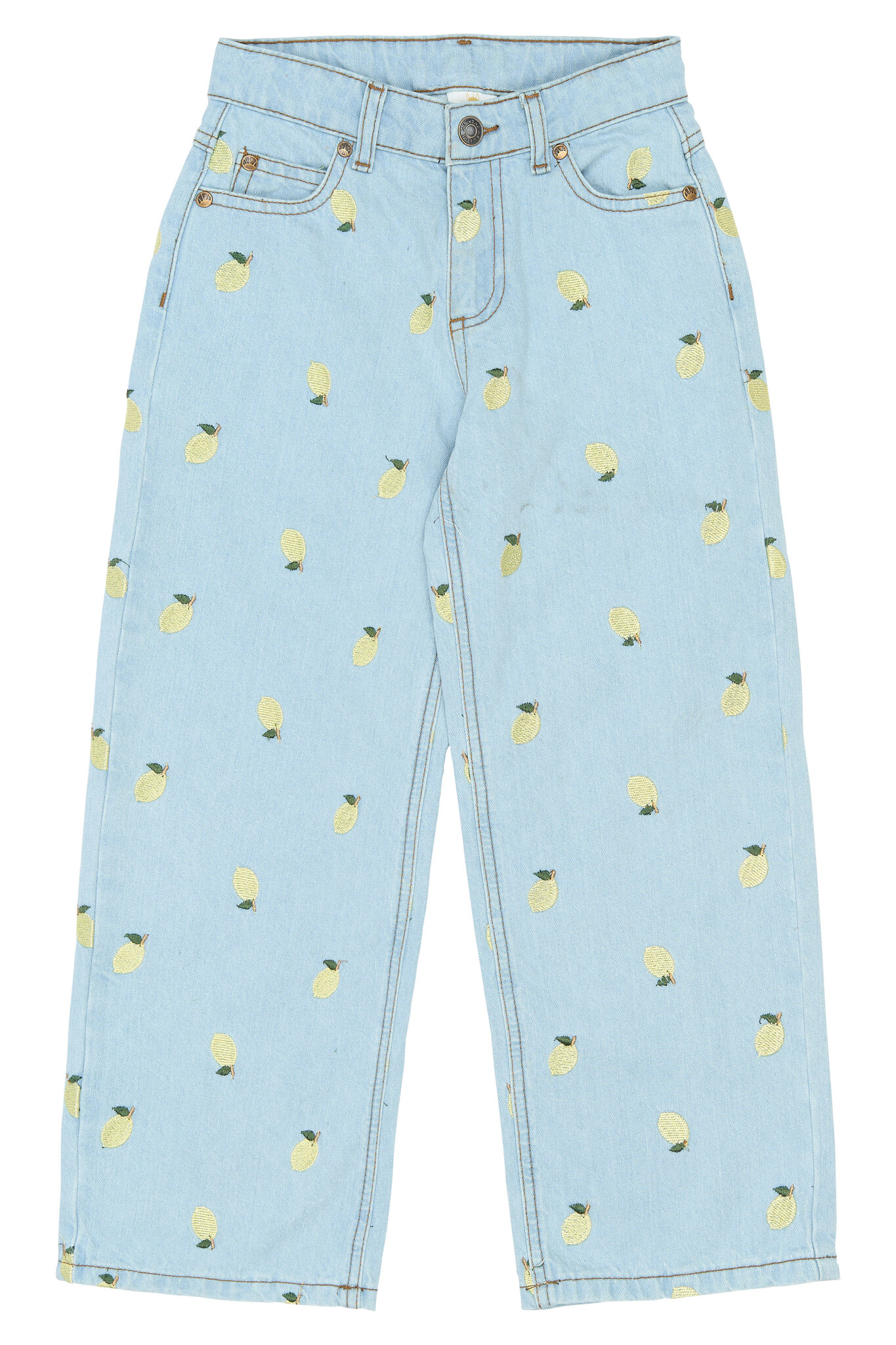 The New The New jeans Sia wide light blue denim emb