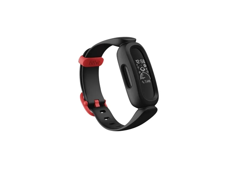 Fitbit Ace 3 - Sort - aktivitetssporer med bånd - silikone - sort/racerrød - display 0.72