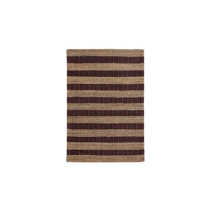 House Doctor - Block Teppich, 130 x 85 cm, natur / braun