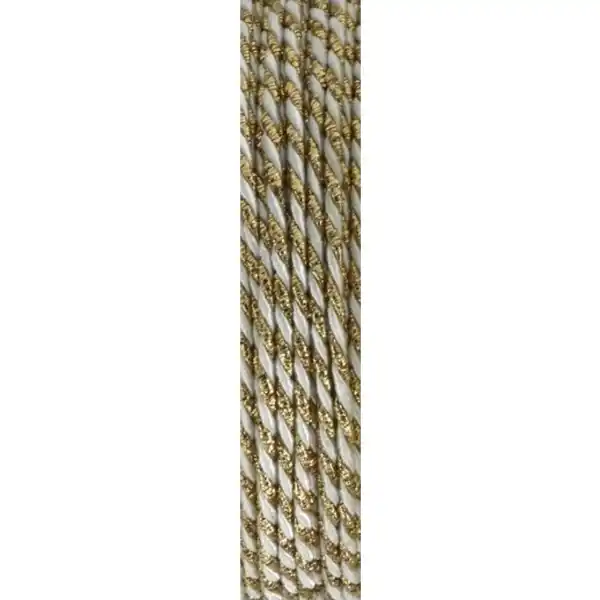Geschenkband Kordel creme / gold