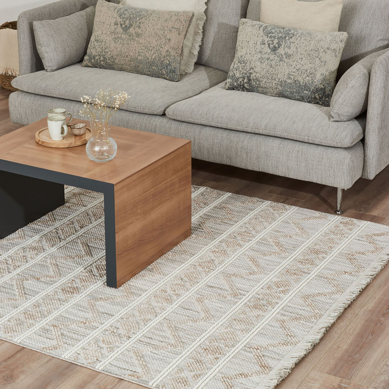 Nazar Rugs Tapis Bali 731 beige - 120x170 cm