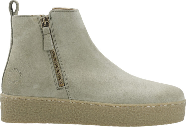 Cashott CASCAMILLA Double Zip Suede Olive