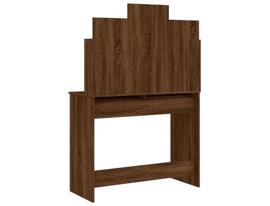 VIDAXL - Coiffeuse avec miroir chêne marron 96x39x142 cm