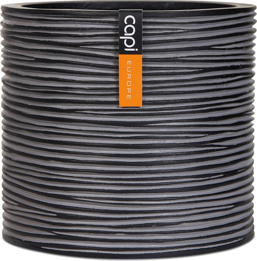 Capi Europe bloempot Nature-Rib zwart D 13 H 11,5 cm