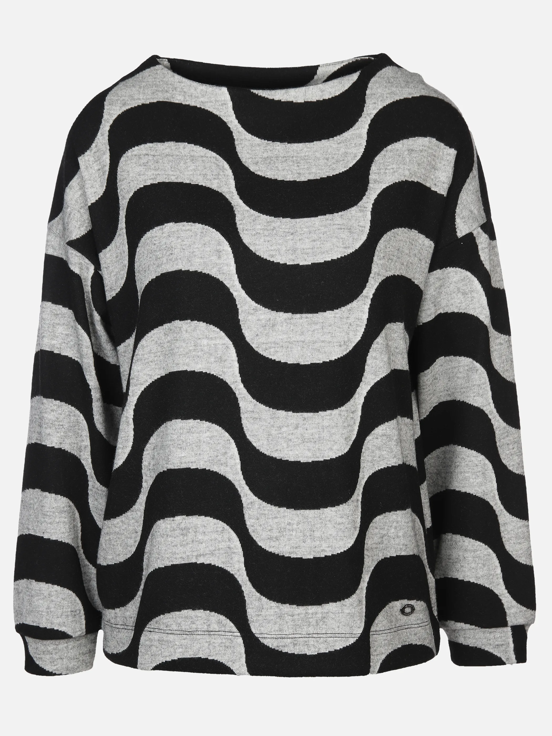 Damen Jacquardshirt mit Wellenmuster