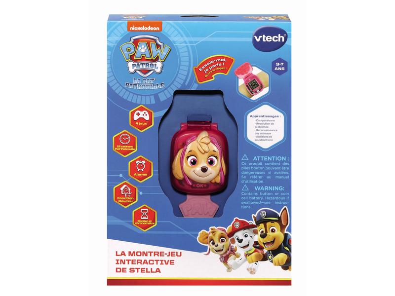 Vtech La pat patrouille-La montre-jeu interactive Stella -F Digitale Kinderuhr mit vielen Funktionen und Lernspielen