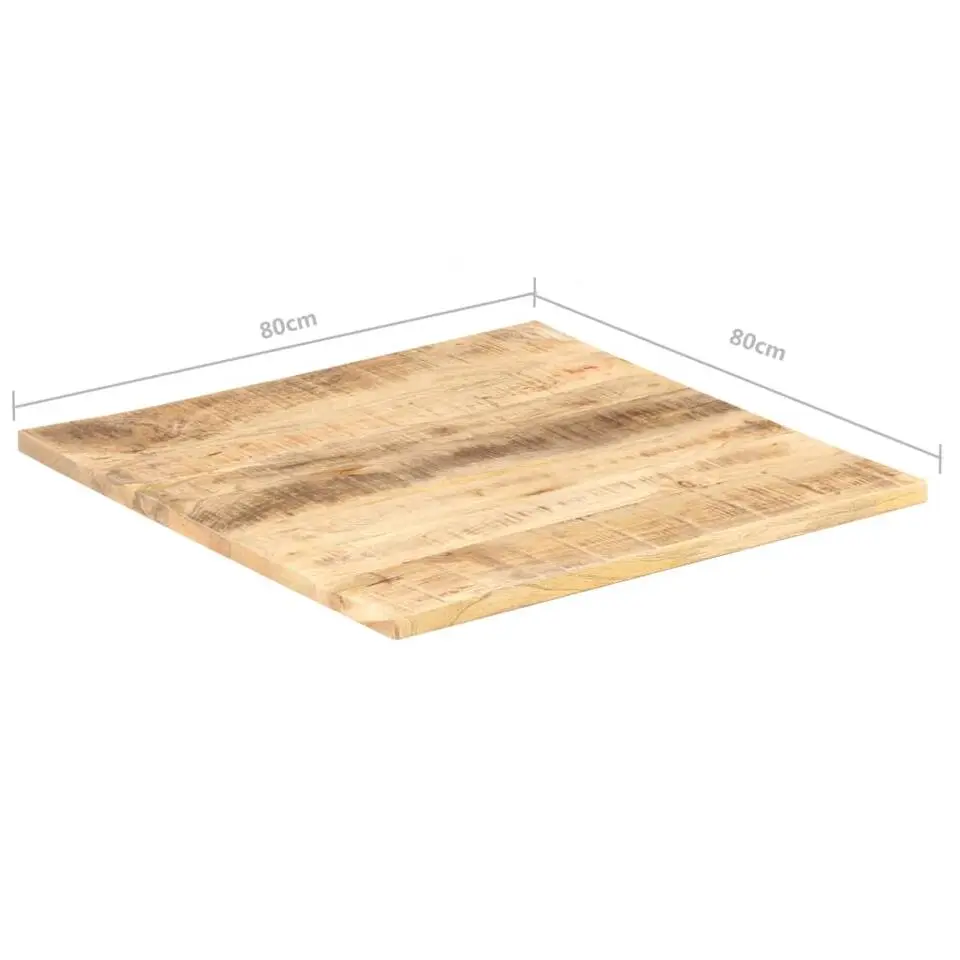 vidaXL - Tafelblad - Bruin - Hout - 80 x 80 cm 25-27 mm