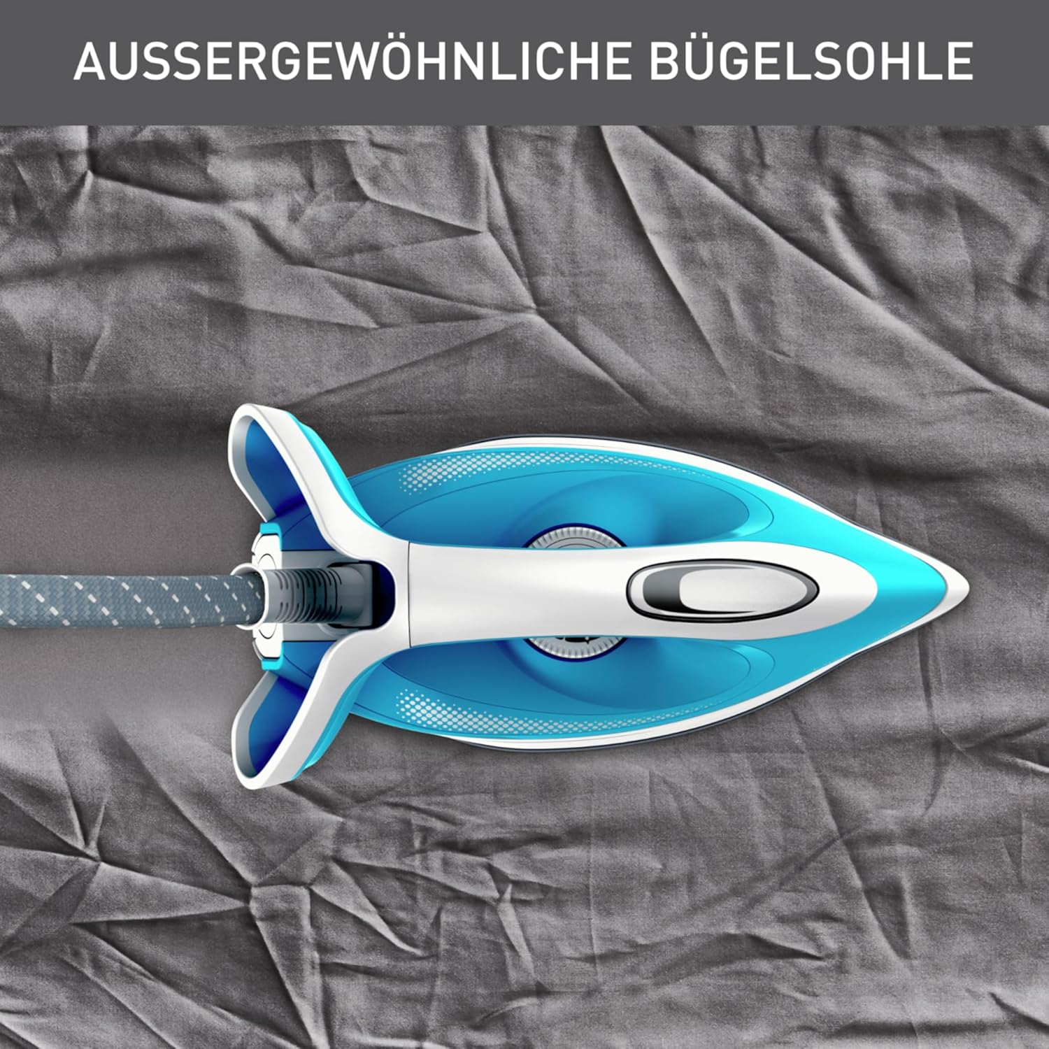 Tefal Express Airglide Dampfbügelstation, 2800 Watt, Durilium Airglide Bügelsohle, 5,9 Bar Pumpendruck, konstante Dampfabgabe: 120 g/Min., Dampfstoß: 380 g/Min., Vertikaldampf, weiß/blau, SV8002