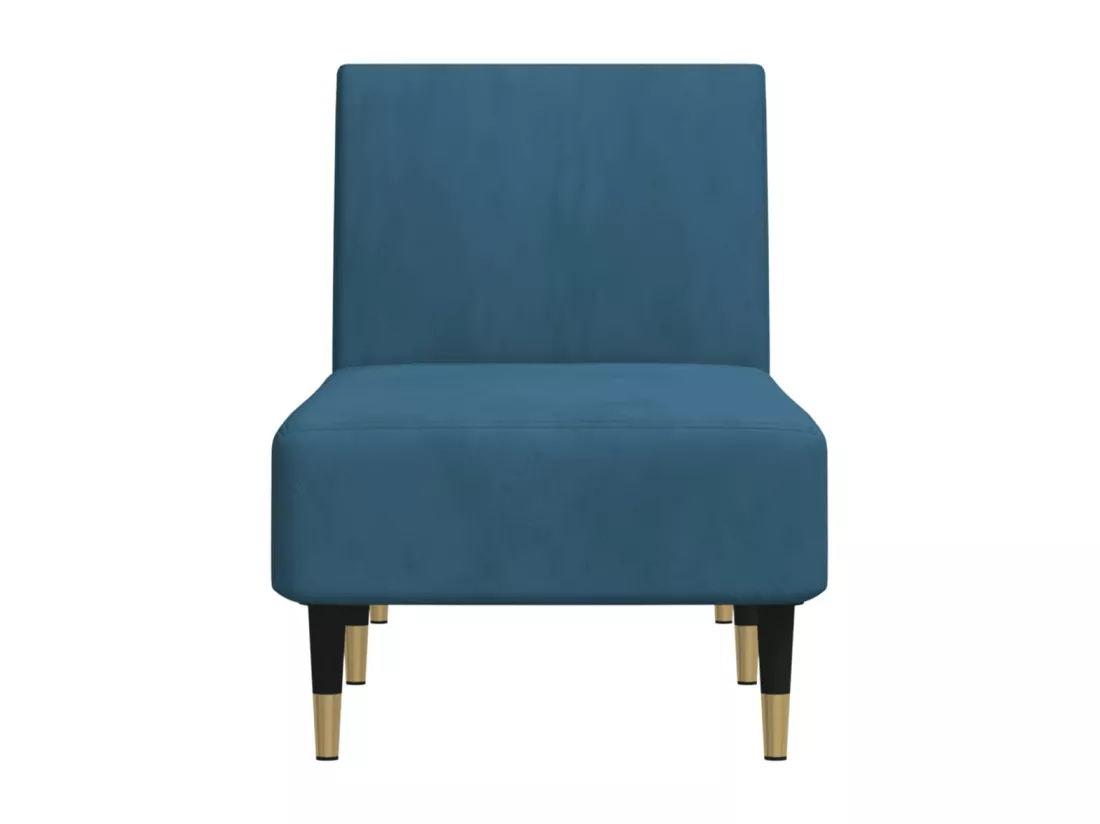 Prolenta Premium - Chaise longue bleu velours