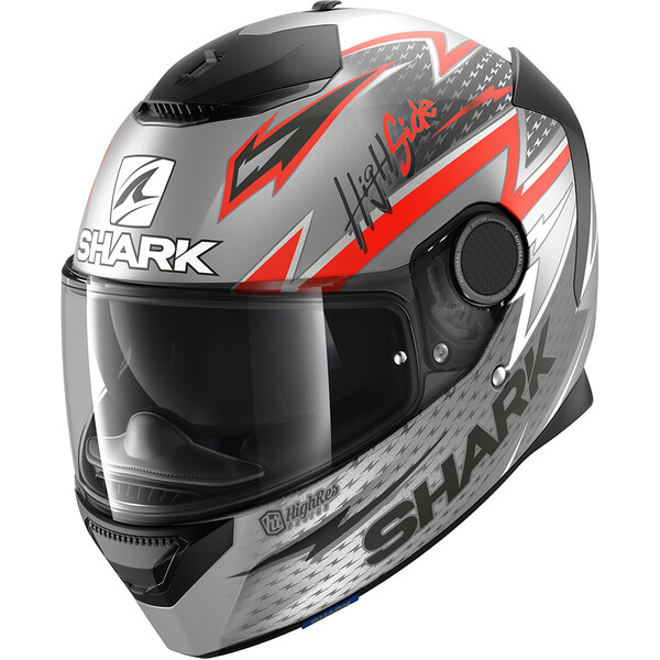 Shark - Casque Spartan Adrian Parassol Anthracite / Rouge / Blanc