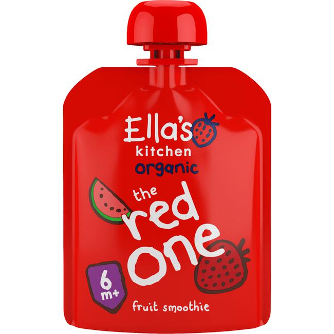 Ella's Kitchen Fruit Smoothie The Red One Bio Knijpfruit 6+ Maanden 90 GR