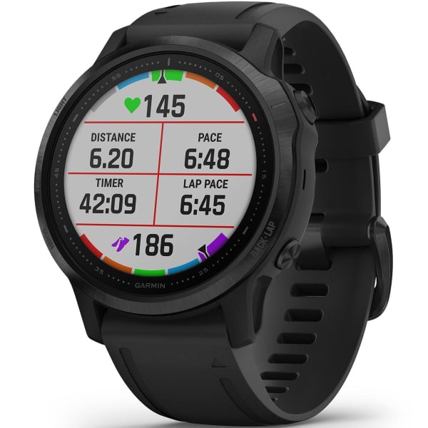 Montre cardio GPS GARMIN FENIX 6S PRO BAND BLACK W/BLACK