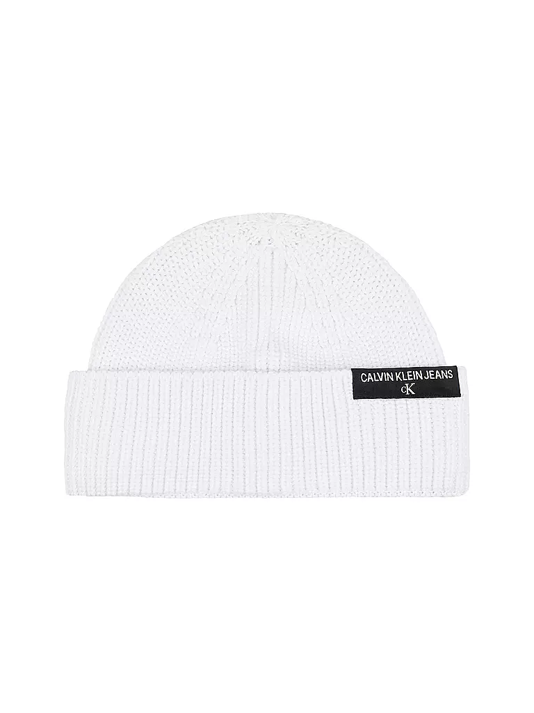 CALVIN KLEIN JEANS Mütze - Haube Docker weiss