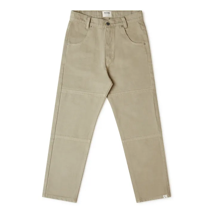Matona Pantalon Denim Coton Bio Utility | Taupe