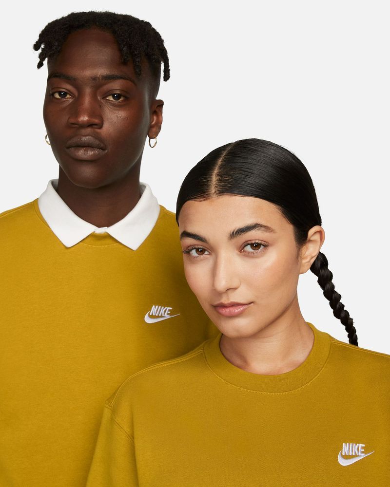 Sweat-shirt Nike Sportswear Club Fleece Jaune Or pour homme