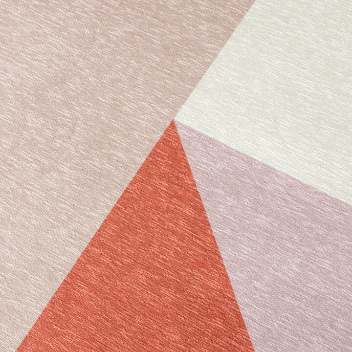 Geometrisch vloerkleed - Swing Shapes Blauw/Roze