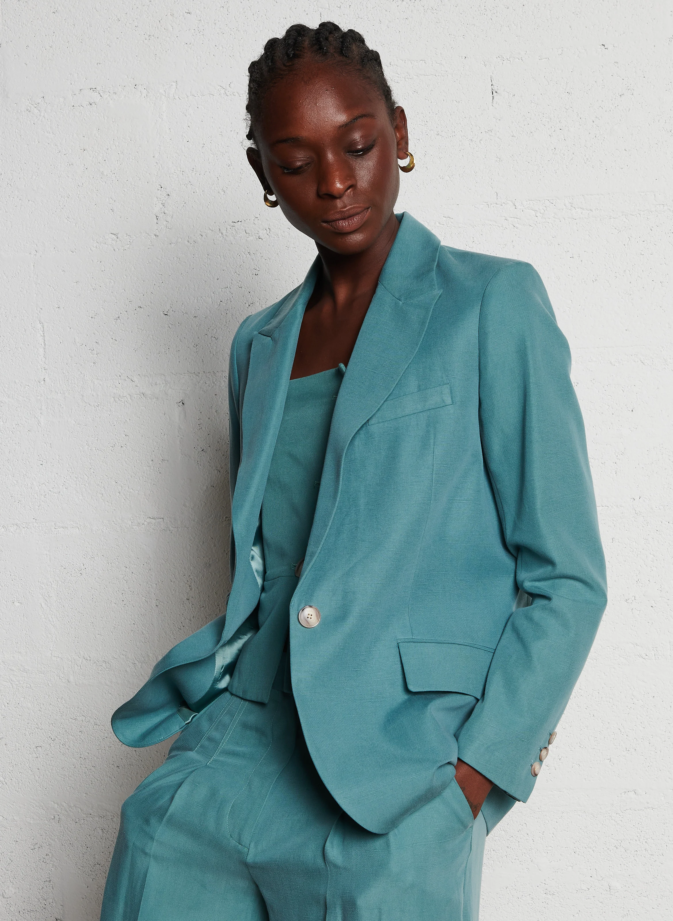 GAYNE - Veste tailleur cintrée | Vert