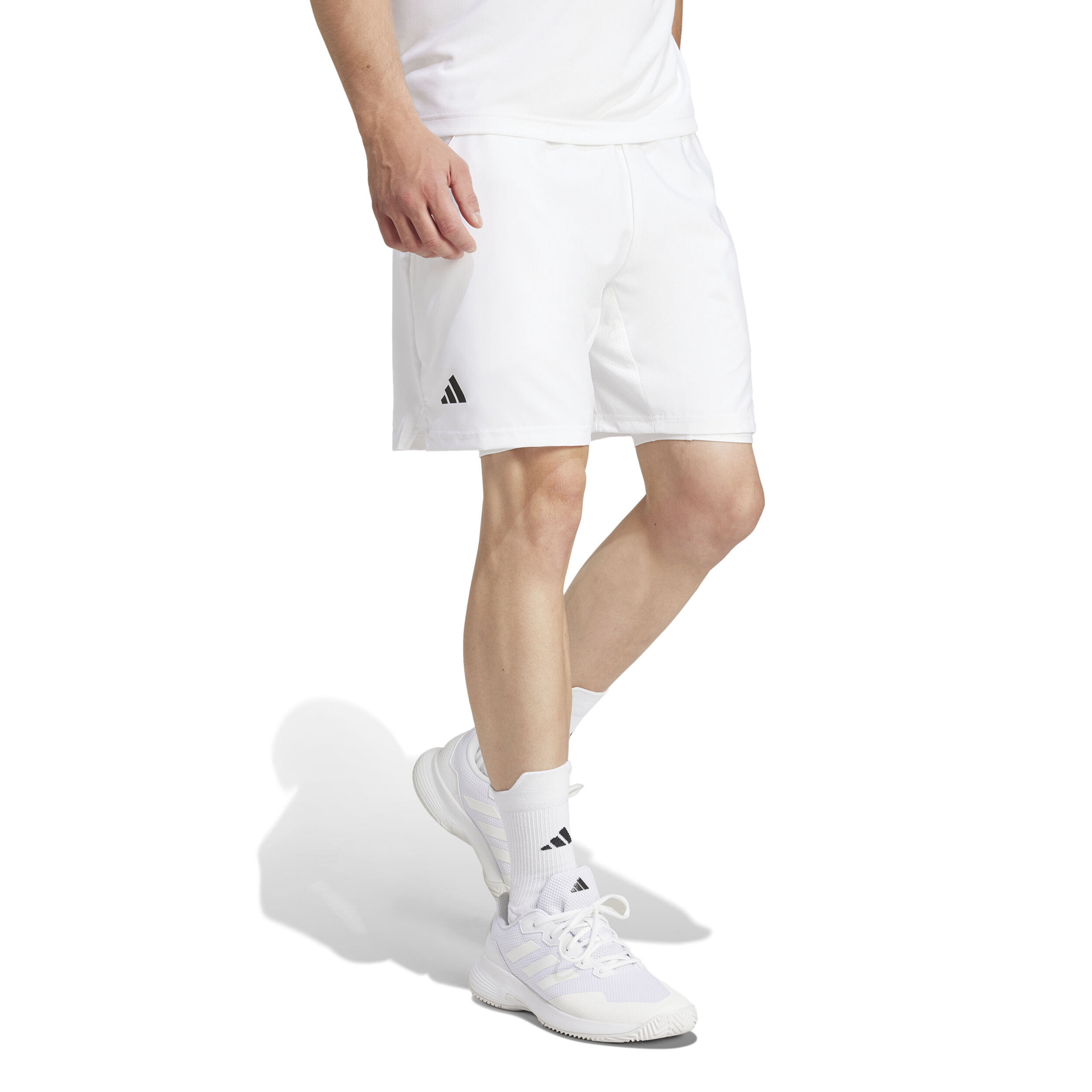 adidas Club 2in1 7in Shorts Hommes - Blanc