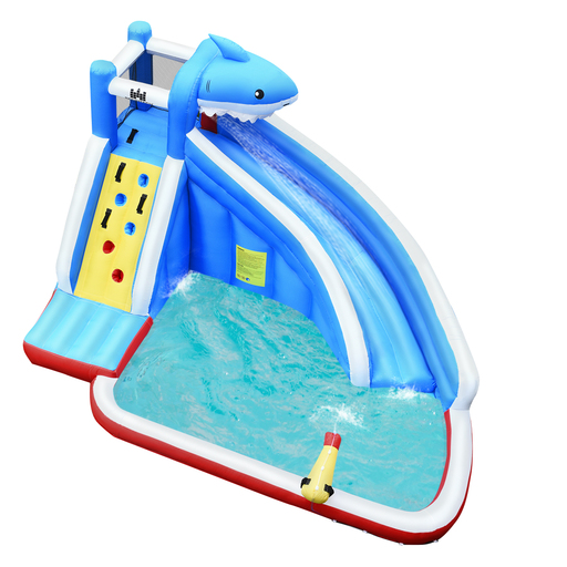 Castelo inflável com escorregador 390x305x240 cm Parque Aquático