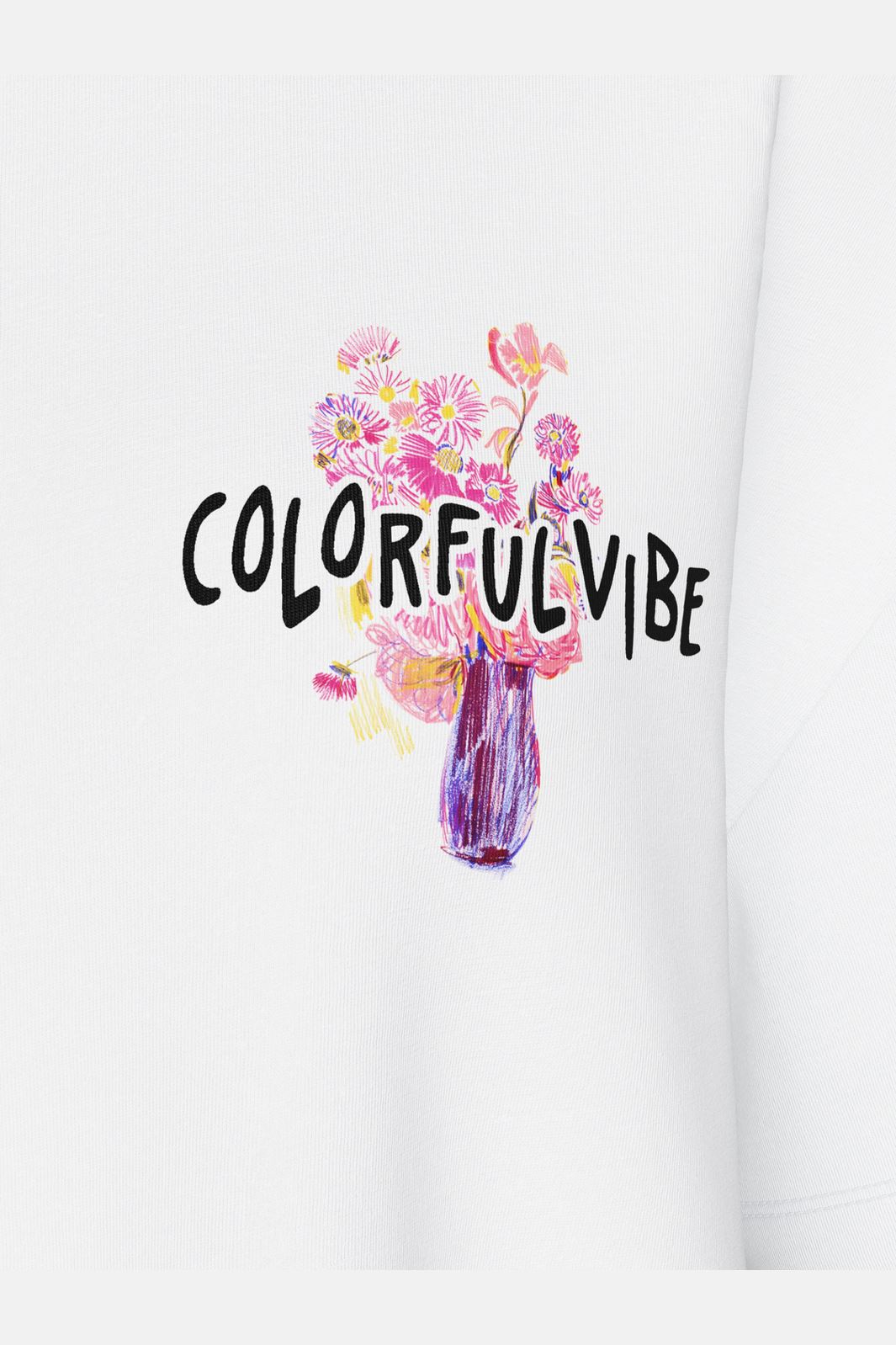 Pieces Pcflower Ss Oversized Tee