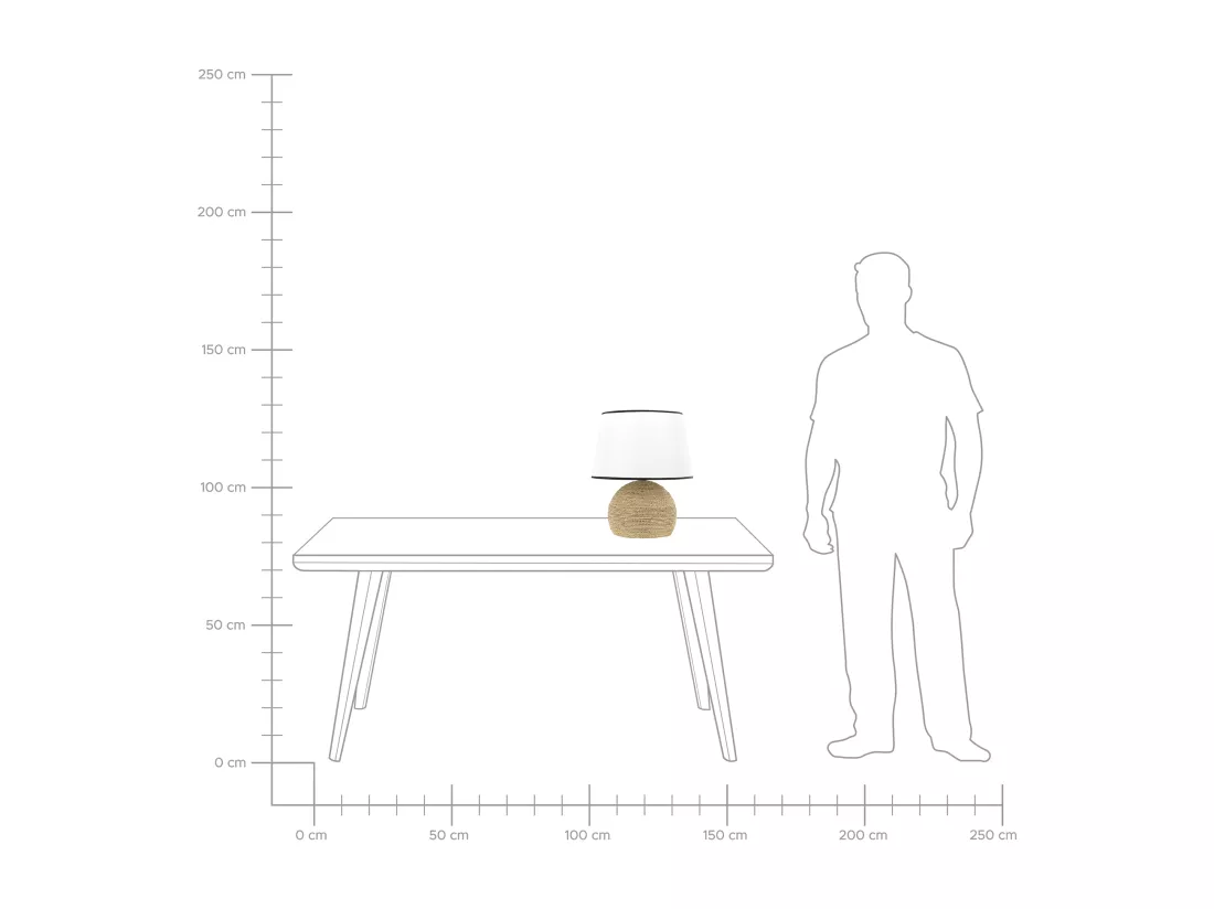 Lampe à poser GROWEE Osier Naturel