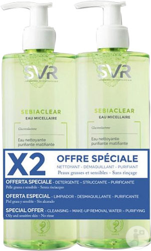 SVR Sebiaclear Eau Micellaire Duopack 2x400ml