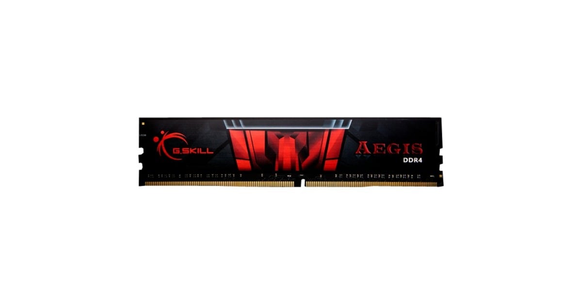G.Skill32 GB DDR4-2666 Kit werkgeheugen  (Zwart/rood, F4-2666C19D-32GIS, Aegis)