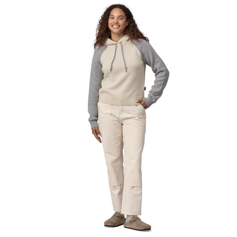 Recycled Wool-Blend Hooded Pullover Sweater - Sweatshirt en laine mérinos femme