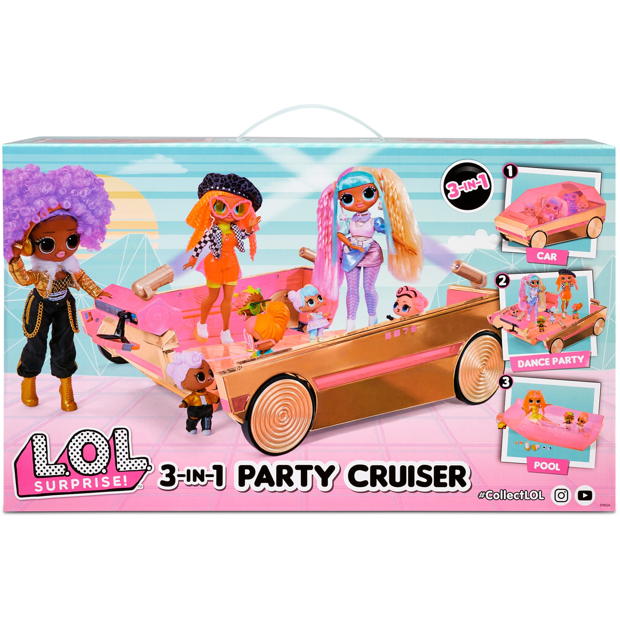 MGA Entertainment Spielfahrzeug L.O.L. Surprise 3-in-1 Party Cruiser