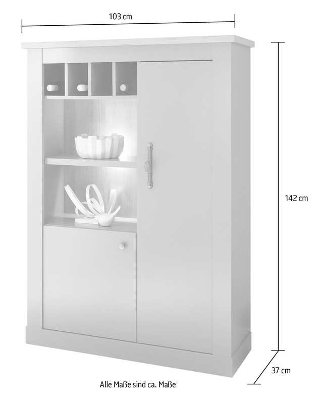 Home affaire Mehrzweckschrank »CHAMBORD« Breite ca. 103 cm