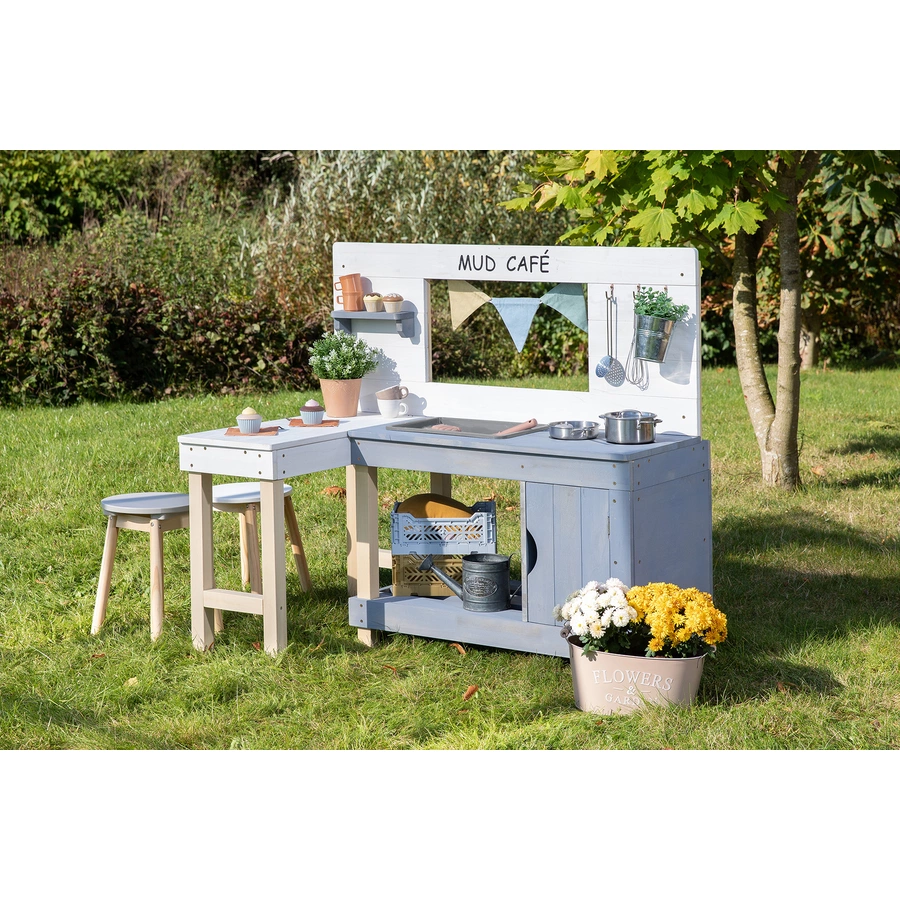 MUDDY BUDDY® Matschküche Mud Café, weiß-wolkengrau