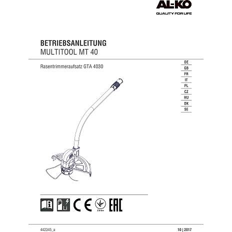 AL-KO Trimmer GTA 4030 til. MT 40 Li