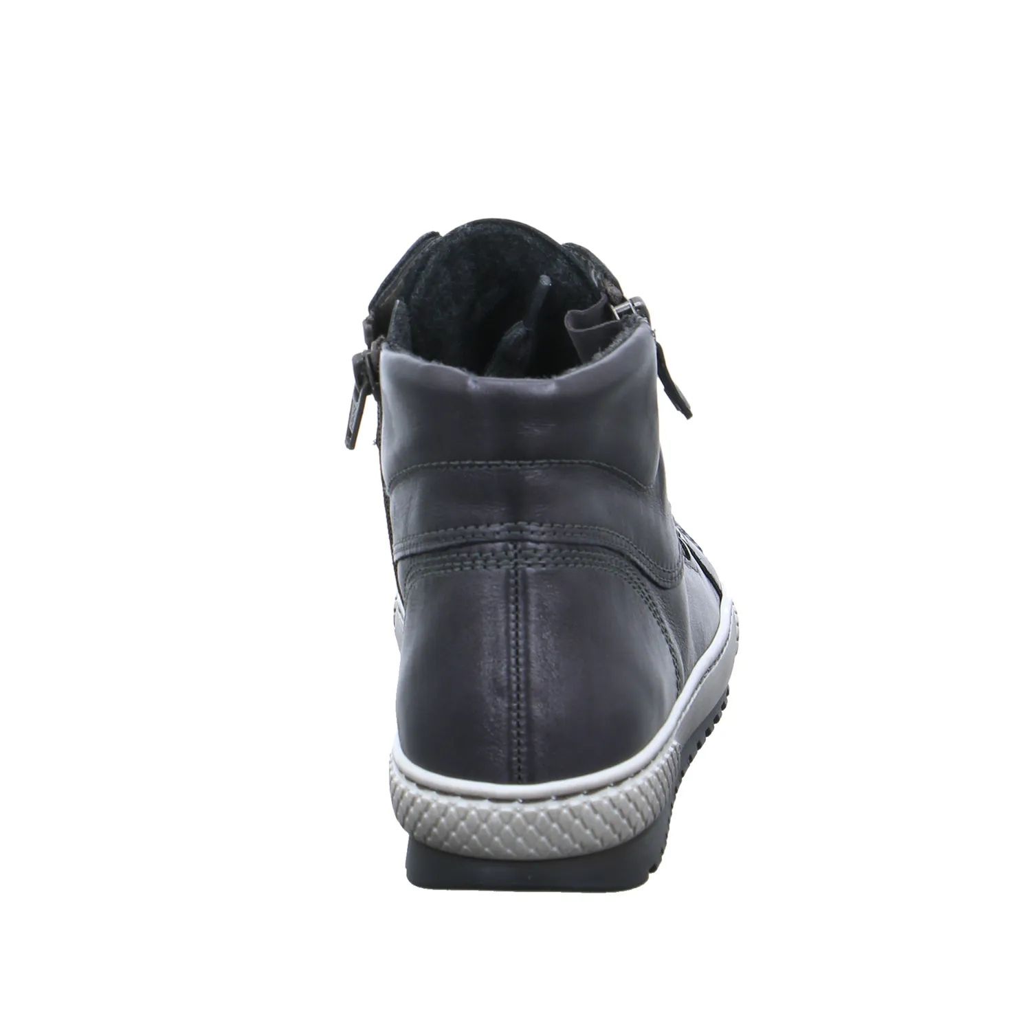 GABOR Mid Cut Sneaker Altsilber Leder  mit Wechselfussbett