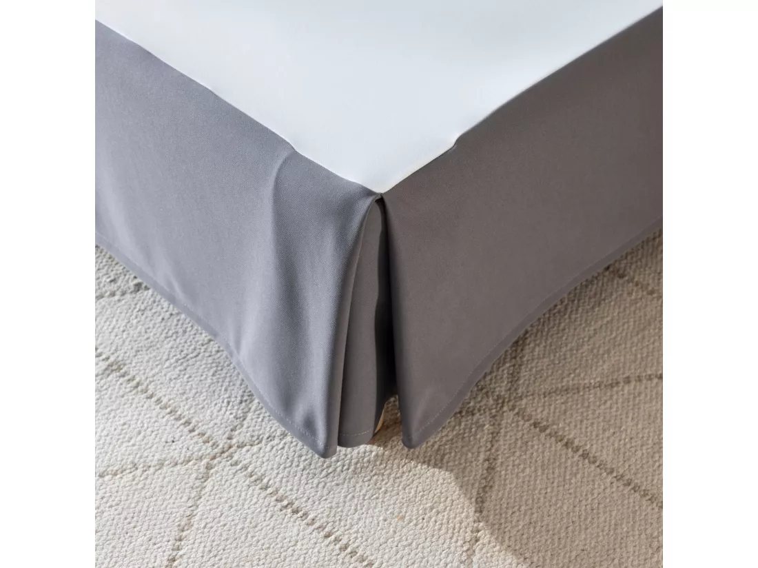 Cache-sommier intégral gris ardoise 140x190
