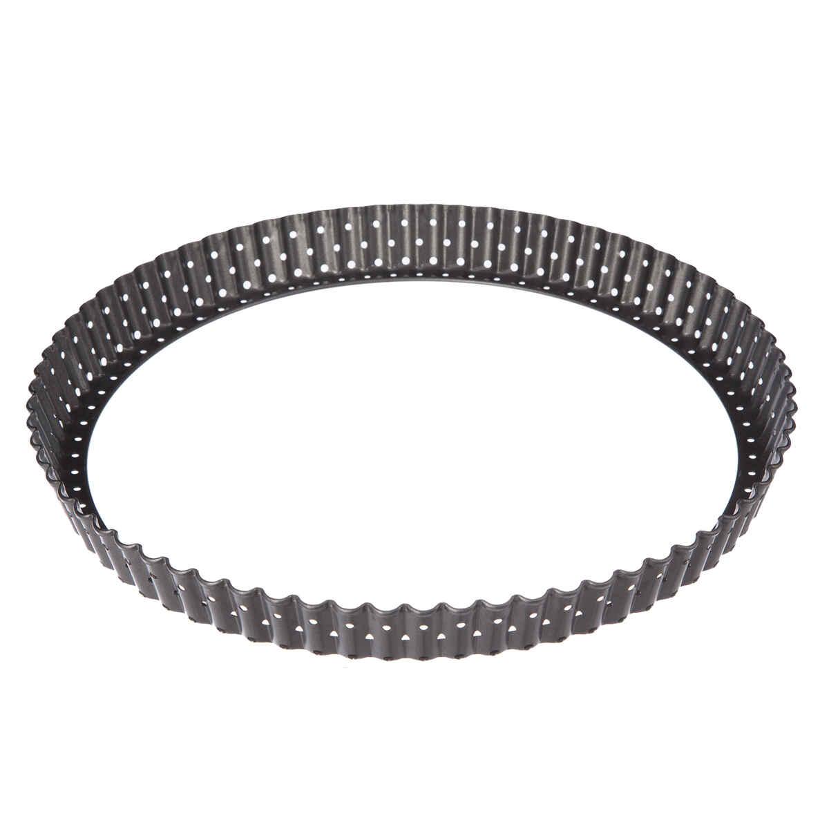 PLAT TARTE FOND AMOVIBLE METAL 28CM