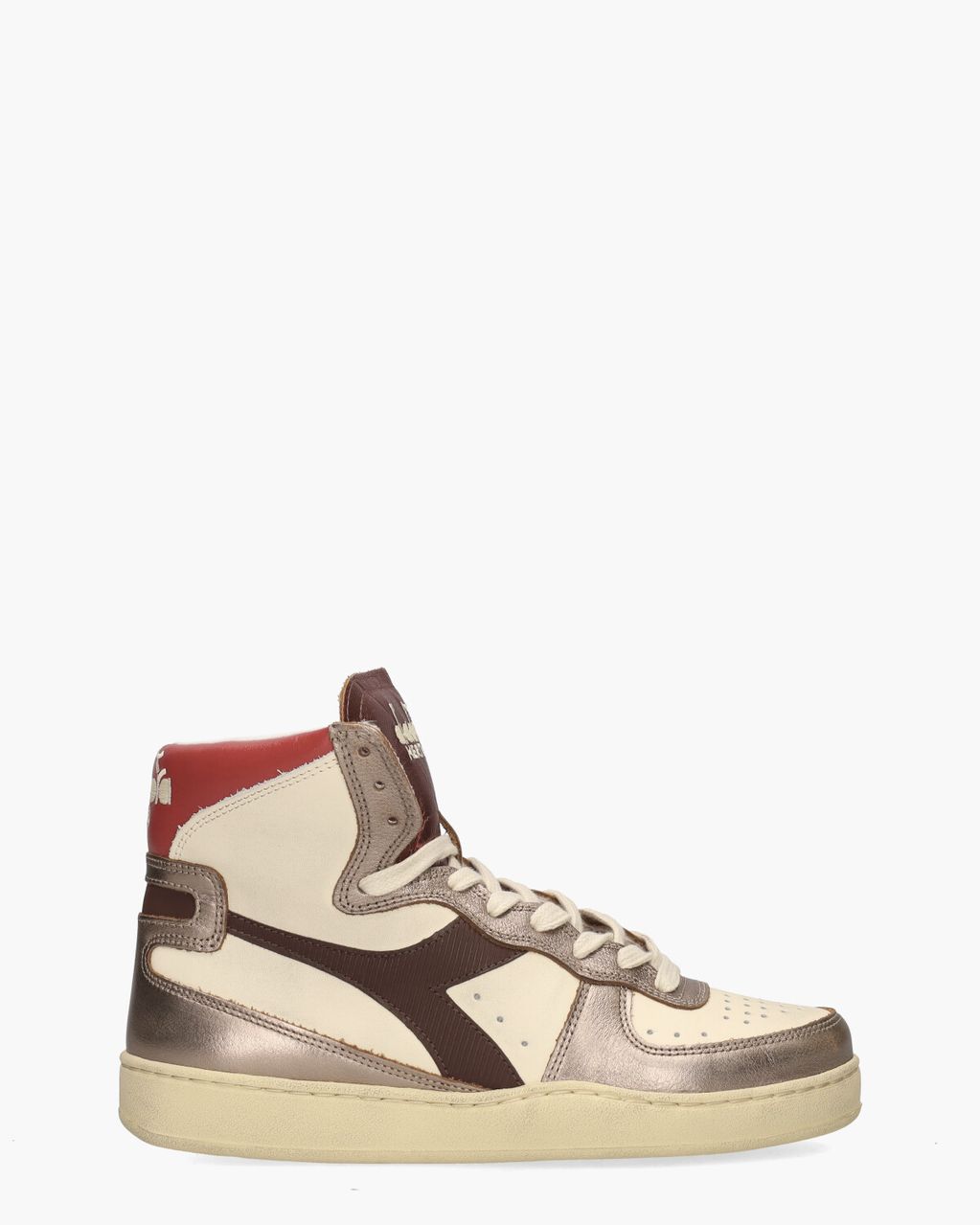 Diadora Heritage Mi Basket Metal Mixed Used Crème/Multicolour Damessneakers