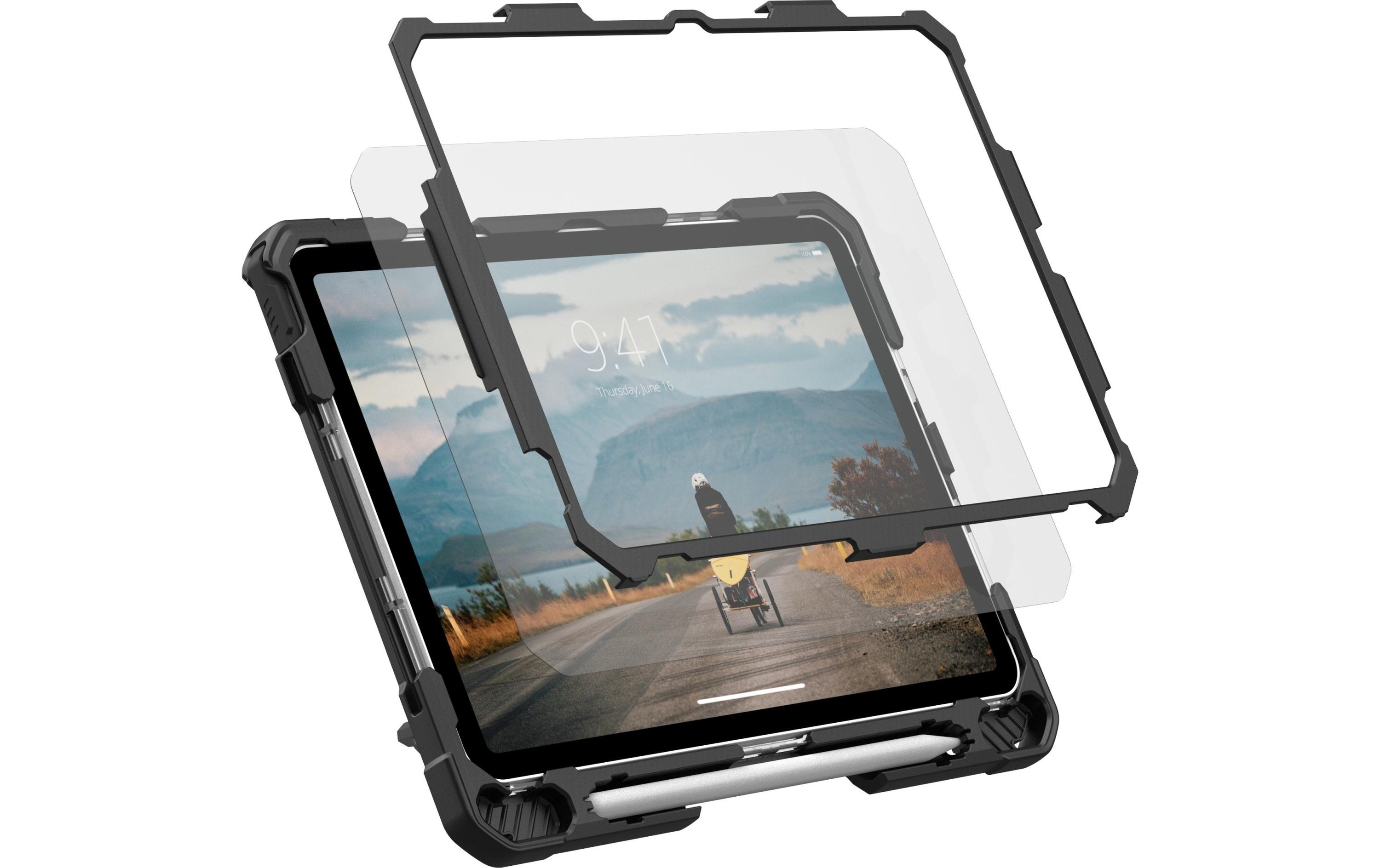 Tablet Back Cover Plasma iPad 10th Gen. Ice/BlackRobuste Tablet-Schutzhülle mit Handschlaufe für das Apple iPad 10th Gen.