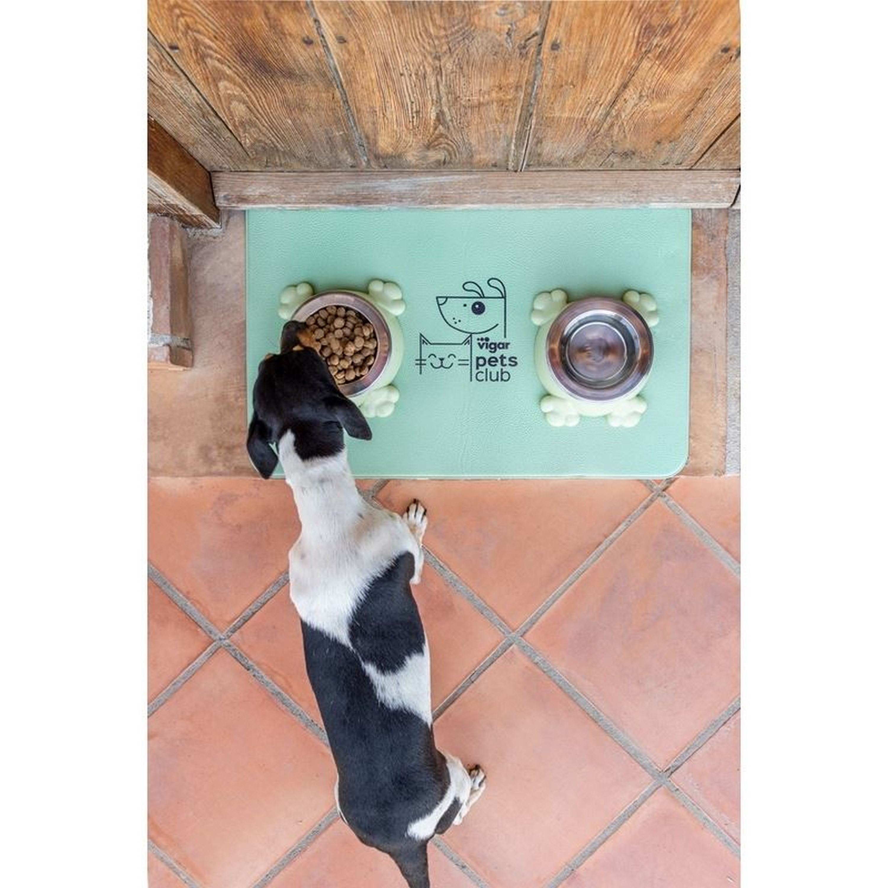 Tapete para comedouro Pets Club Green 60x40cm
