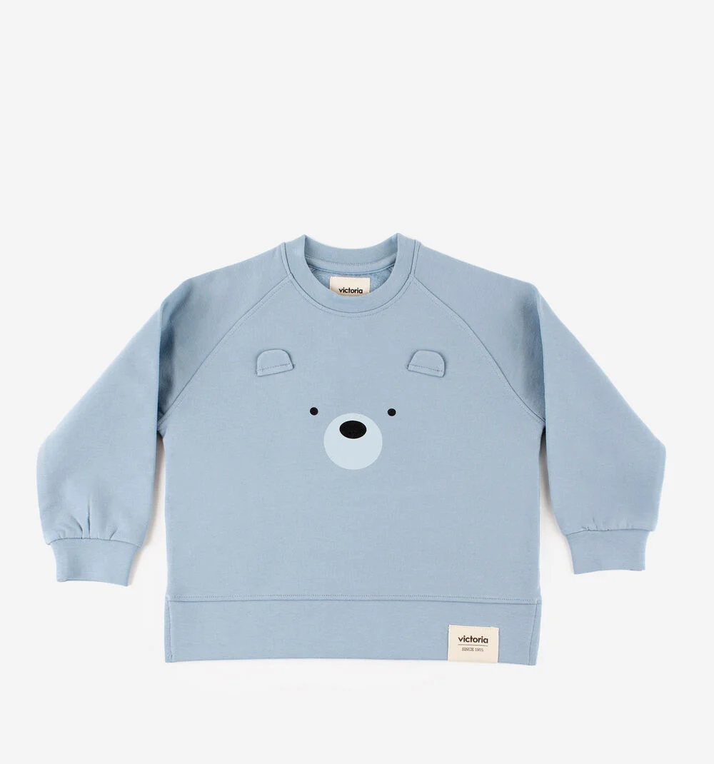 SWEAT COTON ANIMAUX Sweat-shirt en coton pour enfants AZUL