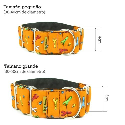 Coleira Martingale Verde com Desenho de Trevo para Cães