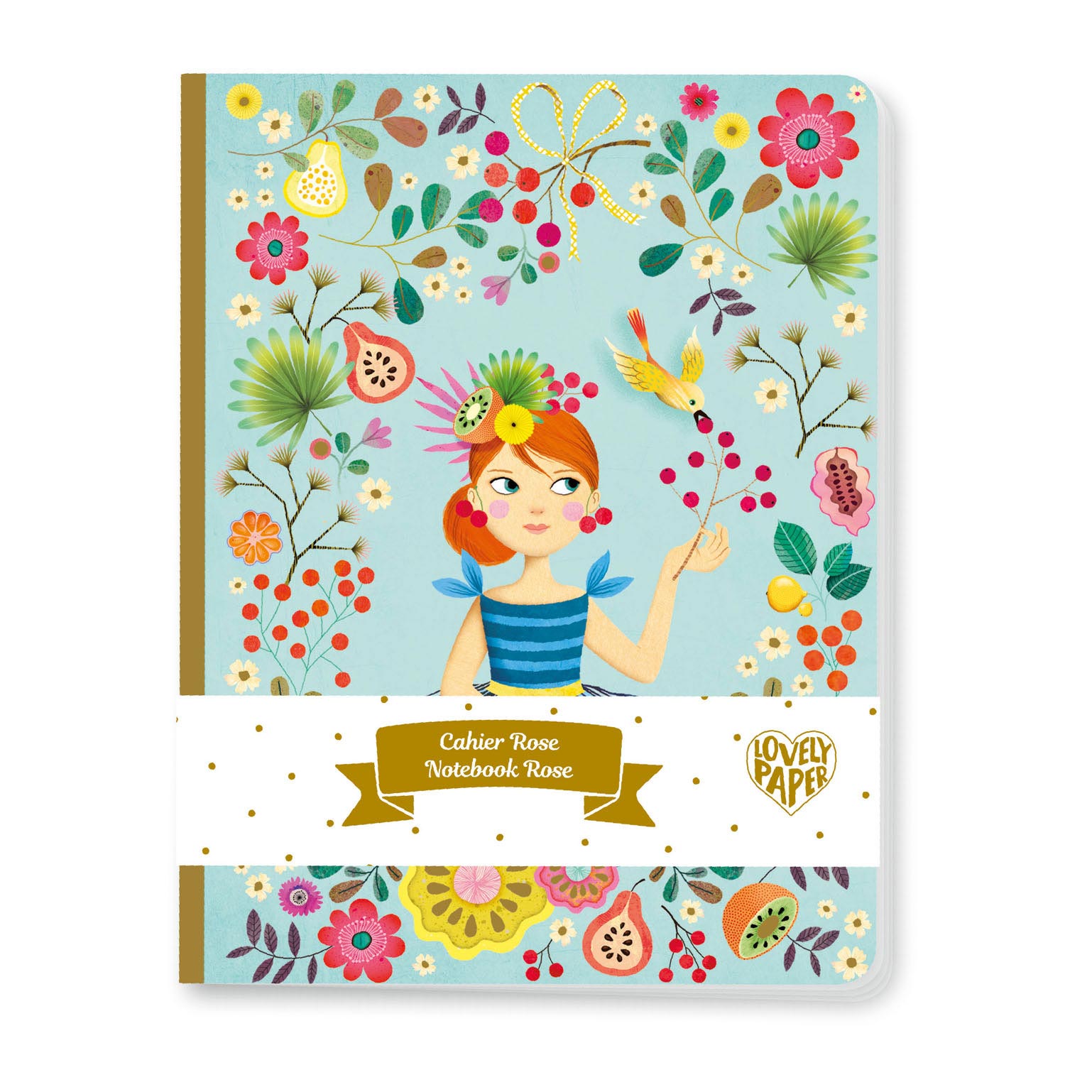 Djeco Rose Schrift Gelijnd, A5
