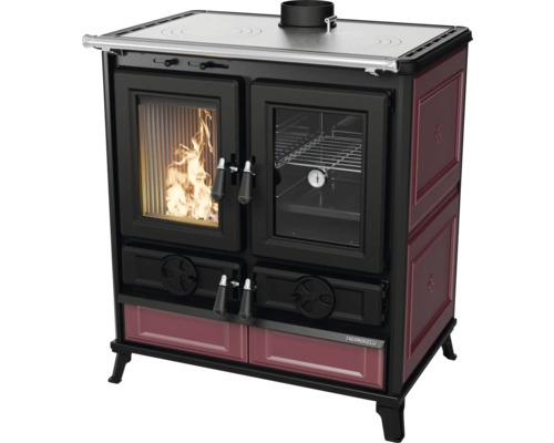 Thermorossi Violetta Evo gietijzeren keramische keukenoven, bordeaux, 8,2 kW